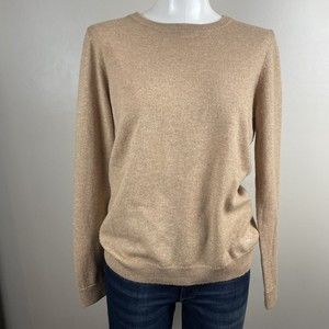 Vineyard Vines Women Sweater Wool Cashmere Blend Pullover Size Medium Camel